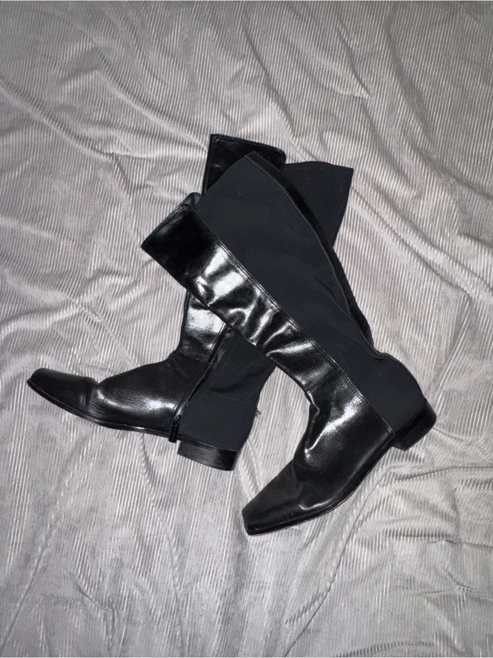 Vince Camuto Black Knee-High Leather Boots